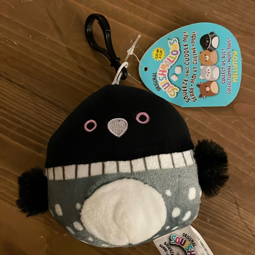Squishmallows Lenora Loon Clip 3.5”